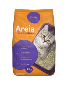 Areia Sanitária Me.Au Pet Grãos Finos para Gatos