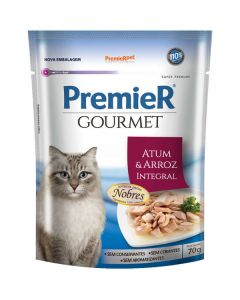 Ração Premier Pet Gourmet Sachê Atum para Gatos Adultos